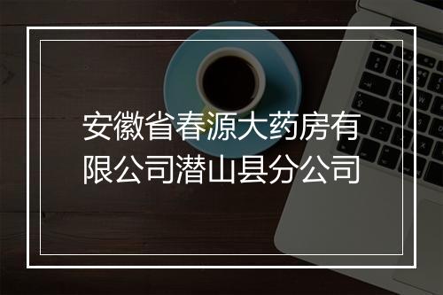 安徽省春源大药房有限公司潜山县分公司