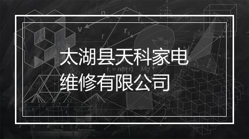 太湖县天科家电维修有限公司