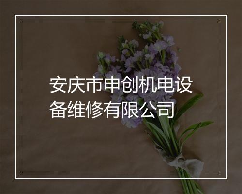 安庆市申创机电设备维修有限公司