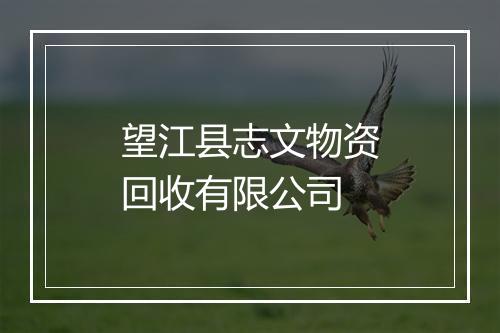 望江县志文物资回收有限公司