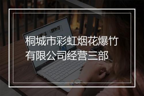 桐城市彩虹烟花爆竹有限公司经营三部
