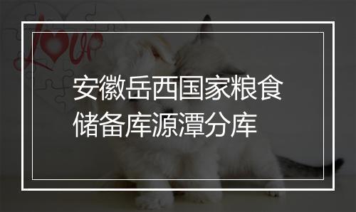 安徽岳西国家粮食储备库源潭分库