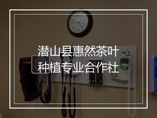 潜山县惠然茶叶种植专业合作社
