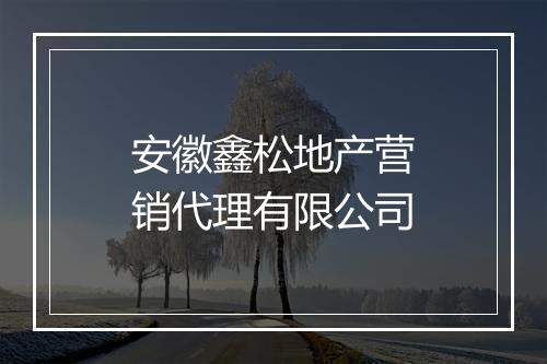 安徽鑫松地产营销代理有限公司
