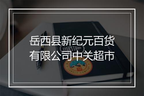 岳西县新纪元百货有限公司中关超市