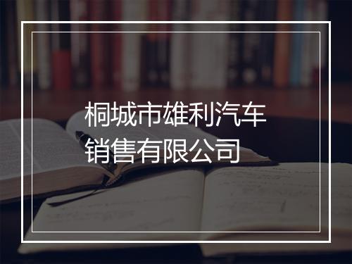 桐城市雄利汽车销售有限公司