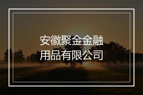 安徽聚金金融用品有限公司
