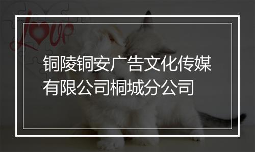 铜陵铜安广告文化传媒有限公司桐城分公司