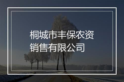 桐城市丰保农资销售有限公司