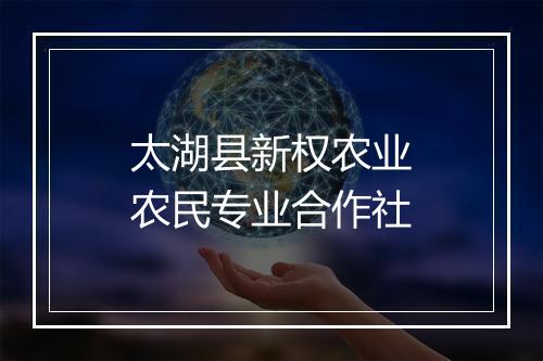 太湖县新权农业农民专业合作社