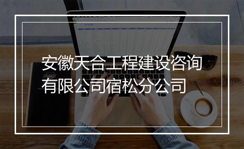 安徽天合工程建设咨询有限公司宿松分公司