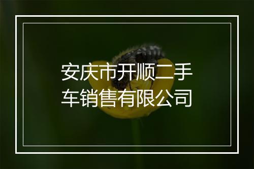 安庆市开顺二手车销售有限公司