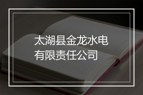 太湖县金龙水电有限责任公司