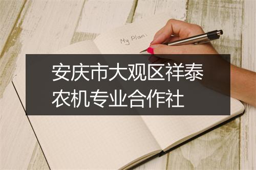 安庆市大观区祥泰农机专业合作社
