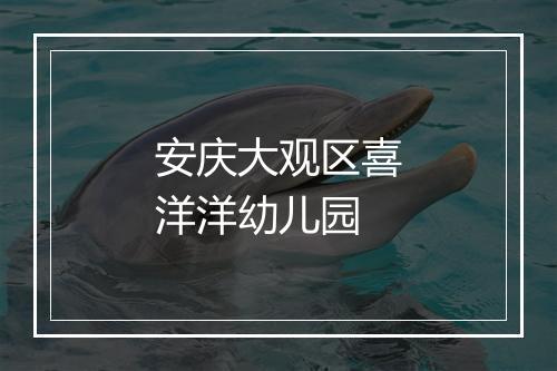 安庆大观区喜洋洋幼儿园