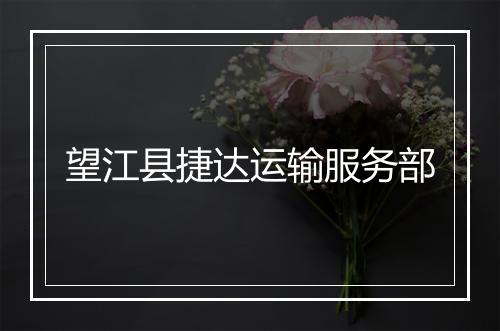 望江县捷达运输服务部