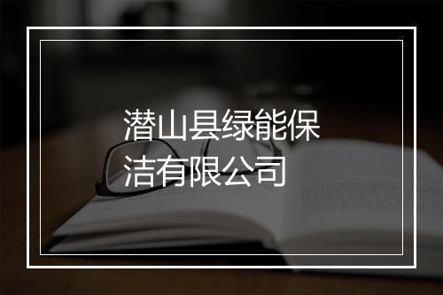 潜山县绿能保洁有限公司