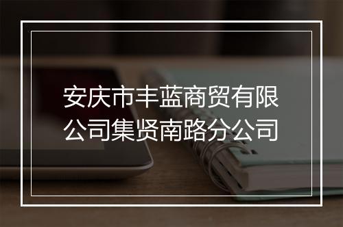 安庆市丰蓝商贸有限公司集贤南路分公司