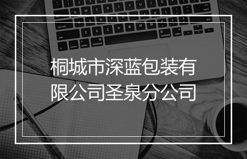 桐城市深蓝包装有限公司圣泉分公司
