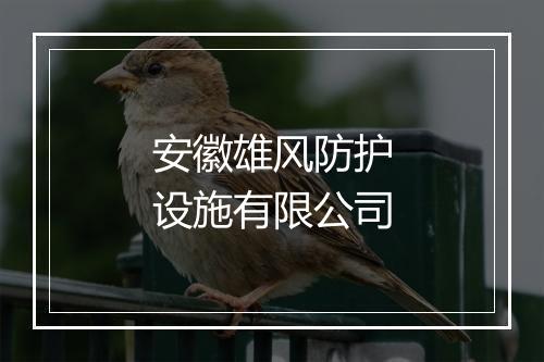 安徽雄风防护设施有限公司