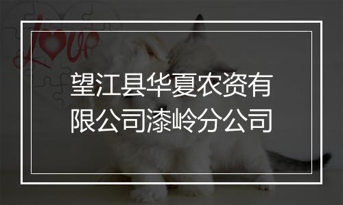 望江县华夏农资有限公司漆岭分公司