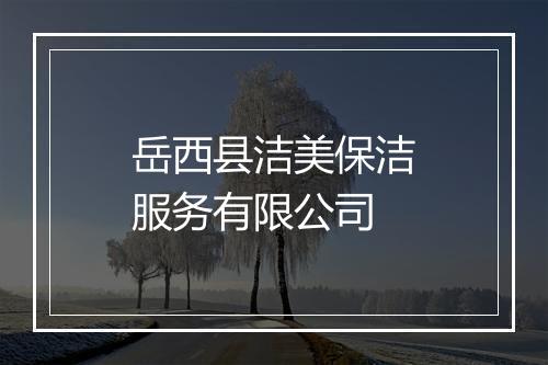 岳西县洁美保洁服务有限公司