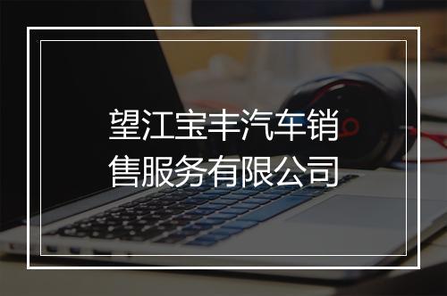 望江宝丰汽车销售服务有限公司