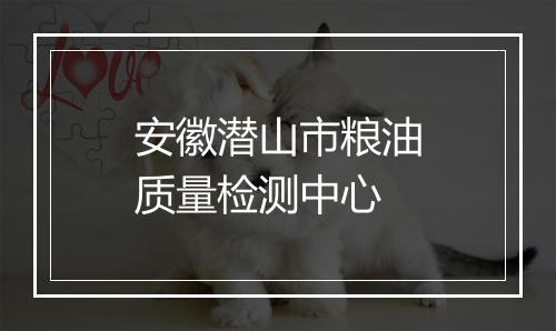 安徽潜山市粮油质量检测中心