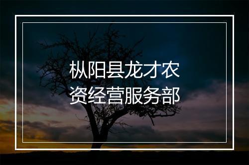 枞阳县龙才农资经营服务部