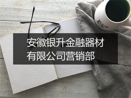 安徽银升金融器材有限公司营销部
