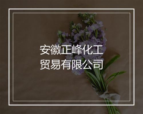 安徽正峰化工贸易有限公司