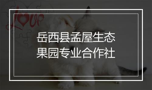 岳西县孟屋生态果园专业合作社