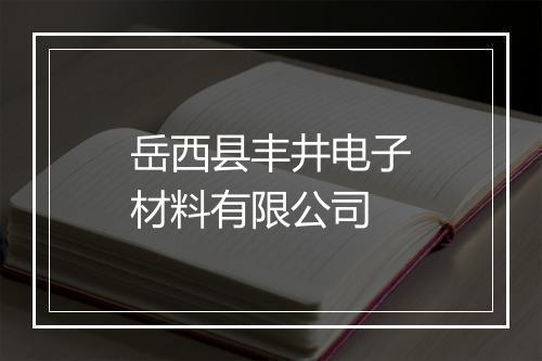 岳西县丰井电子材料有限公司