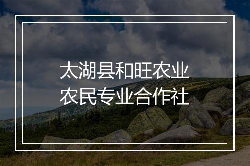 太湖县和旺农业农民专业合作社