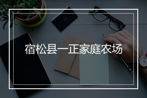 宿松县一正家庭农场