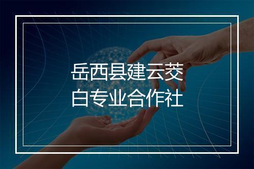 岳西县建云茭白专业合作社