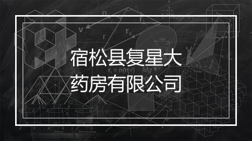 宿松县复星大药房有限公司
