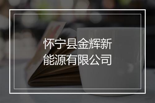 怀宁县金辉新能源有限公司