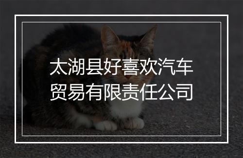 太湖县好喜欢汽车贸易有限责任公司