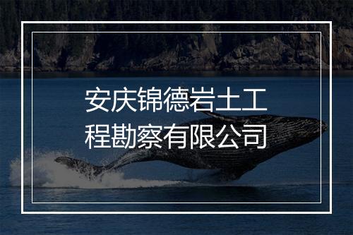 安庆锦德岩土工程勘察有限公司