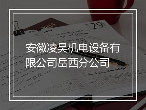 安徽凌昊机电设备有限公司岳西分公司