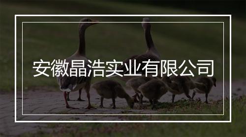 安徽晶浩实业有限公司