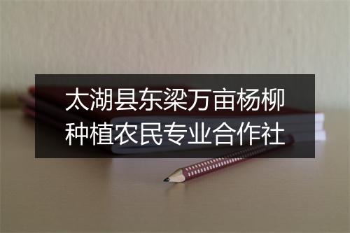 太湖县东梁万亩杨柳种植农民专业合作社