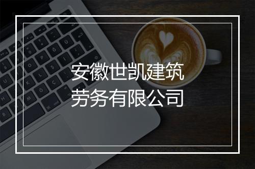 安徽世凯建筑劳务有限公司