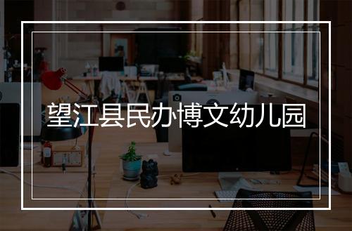 望江县民办博文幼儿园