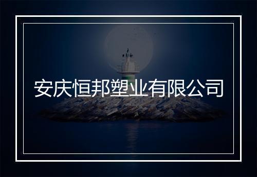 安庆恒邦塑业有限公司