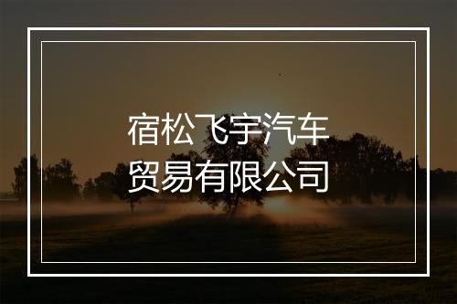 宿松飞宇汽车贸易有限公司