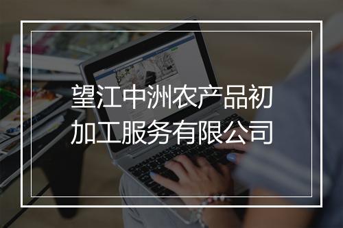 望江中洲农产品初加工服务有限公司