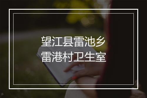 望江县雷池乡雷港村卫生室
