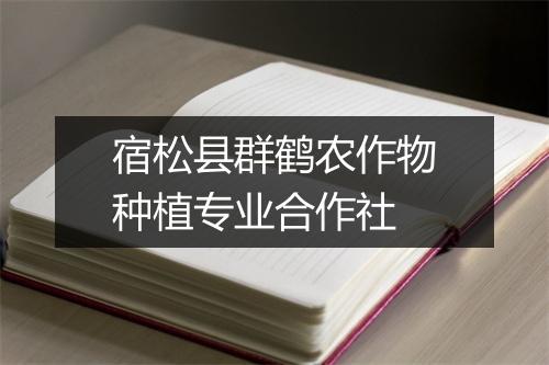 宿松县群鹤农作物种植专业合作社